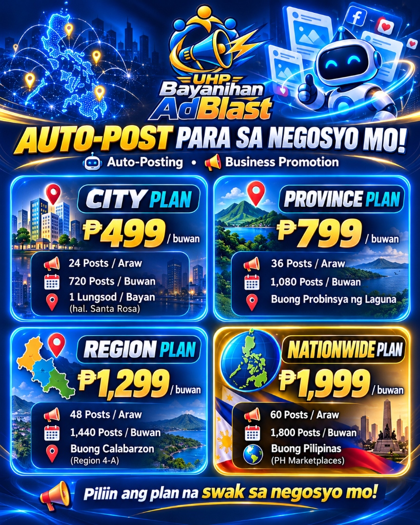 Official UHP Bayanihan AdBlast Plans Poster